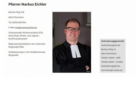 Pfarrer Markus Eichler  