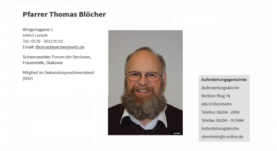 Pfarrer Thomas Blöcher  